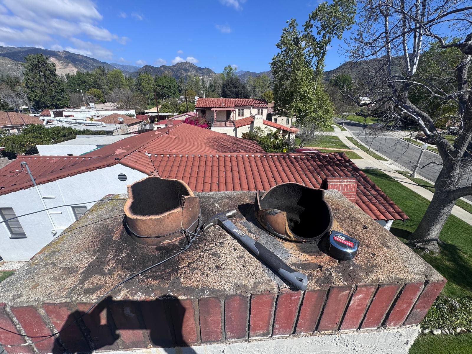 Chimney Crown Repair — before