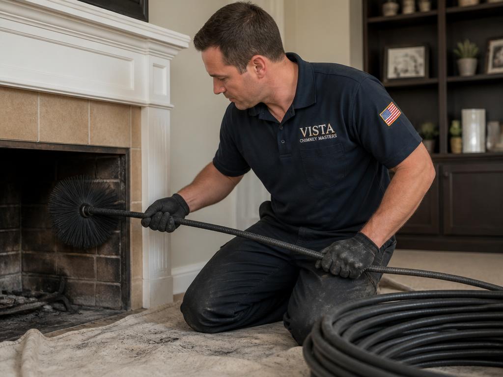 Chimney Cleaning service by Vista Chimney Masters